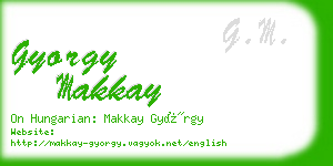 gyorgy makkay business card